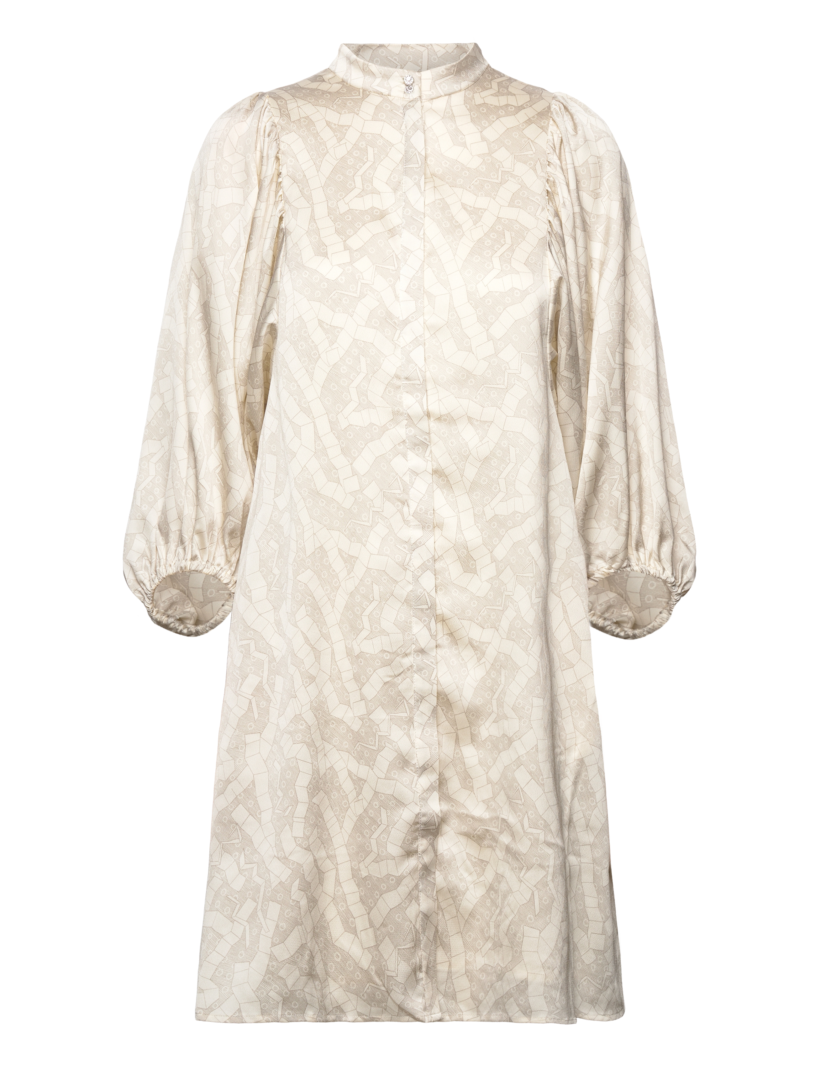 Bruuns Bazaar AcaciaBBSarias dress - Tøj - LIGHT SQUARE PRINT / cream