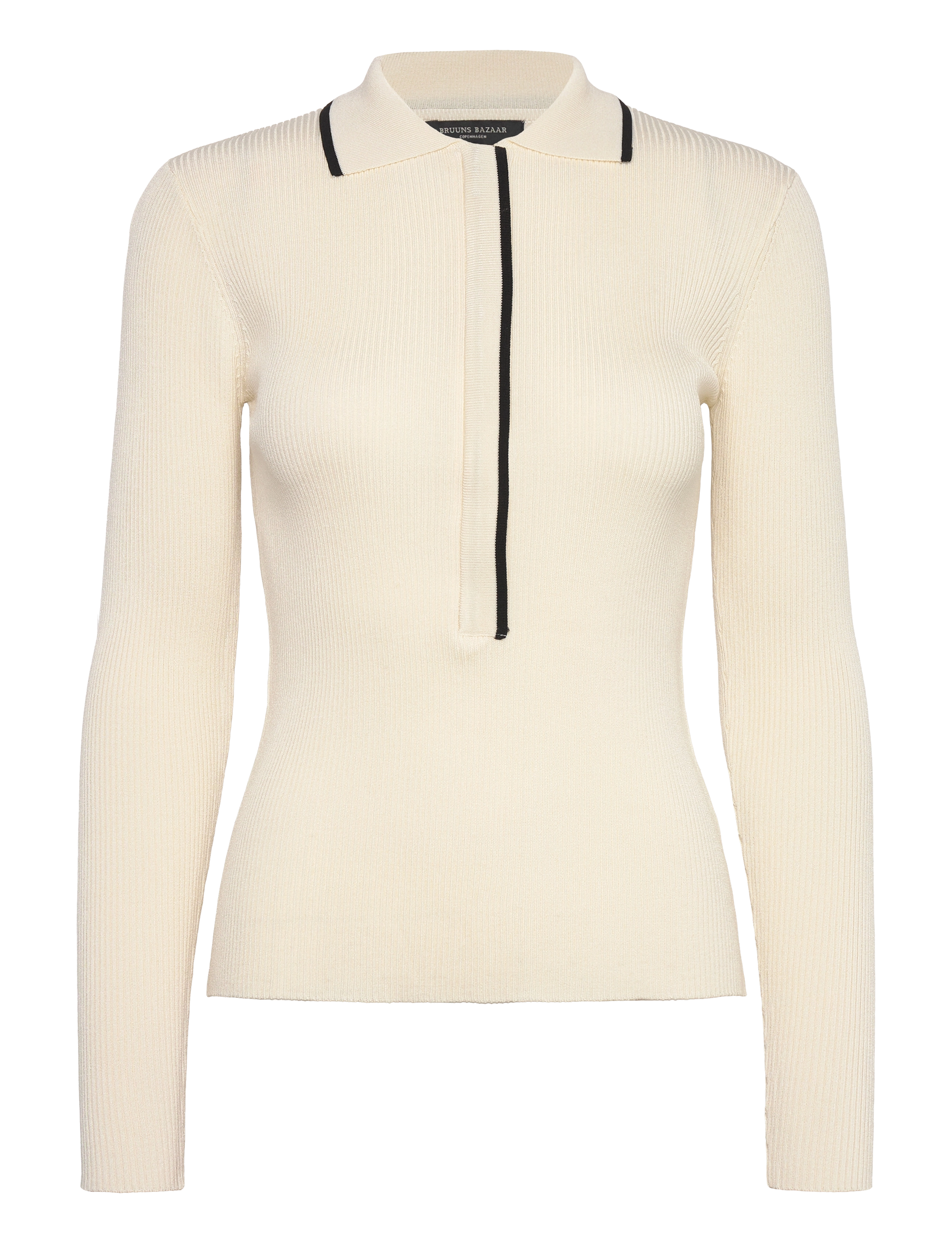 Bruuns Bazaar RiversBBJohania knit blouse - Pullover - SNOW WHITE / cream