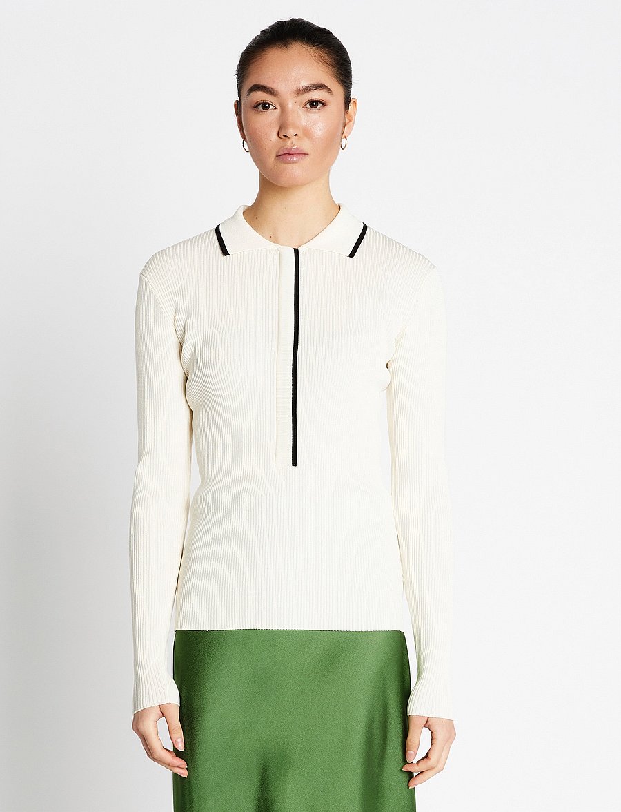 Bruuns Bazaar - RiversBBJohania knit blouse - striktrøjer - snow white - 0
