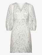 MacluarBBFlorine dress - WHITE/SILVER