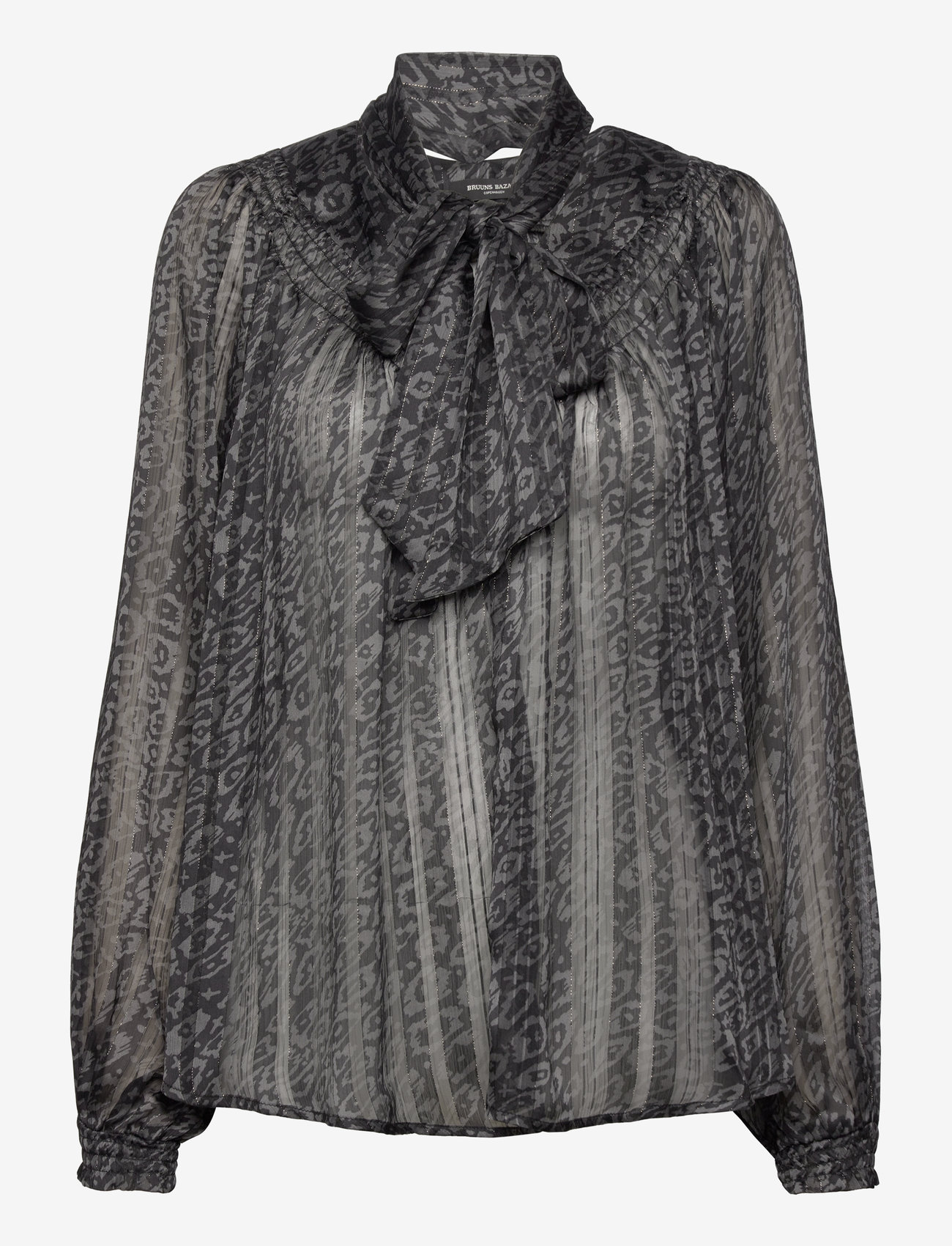 Bruuns Bazaar - MapleBBAlinah blouse - langärmlige blusen - black  print - 0
