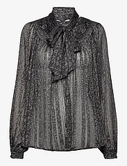 Bruuns Bazaar - MapleBBAlinah blouse - langärmlige blusen - black  print - 0