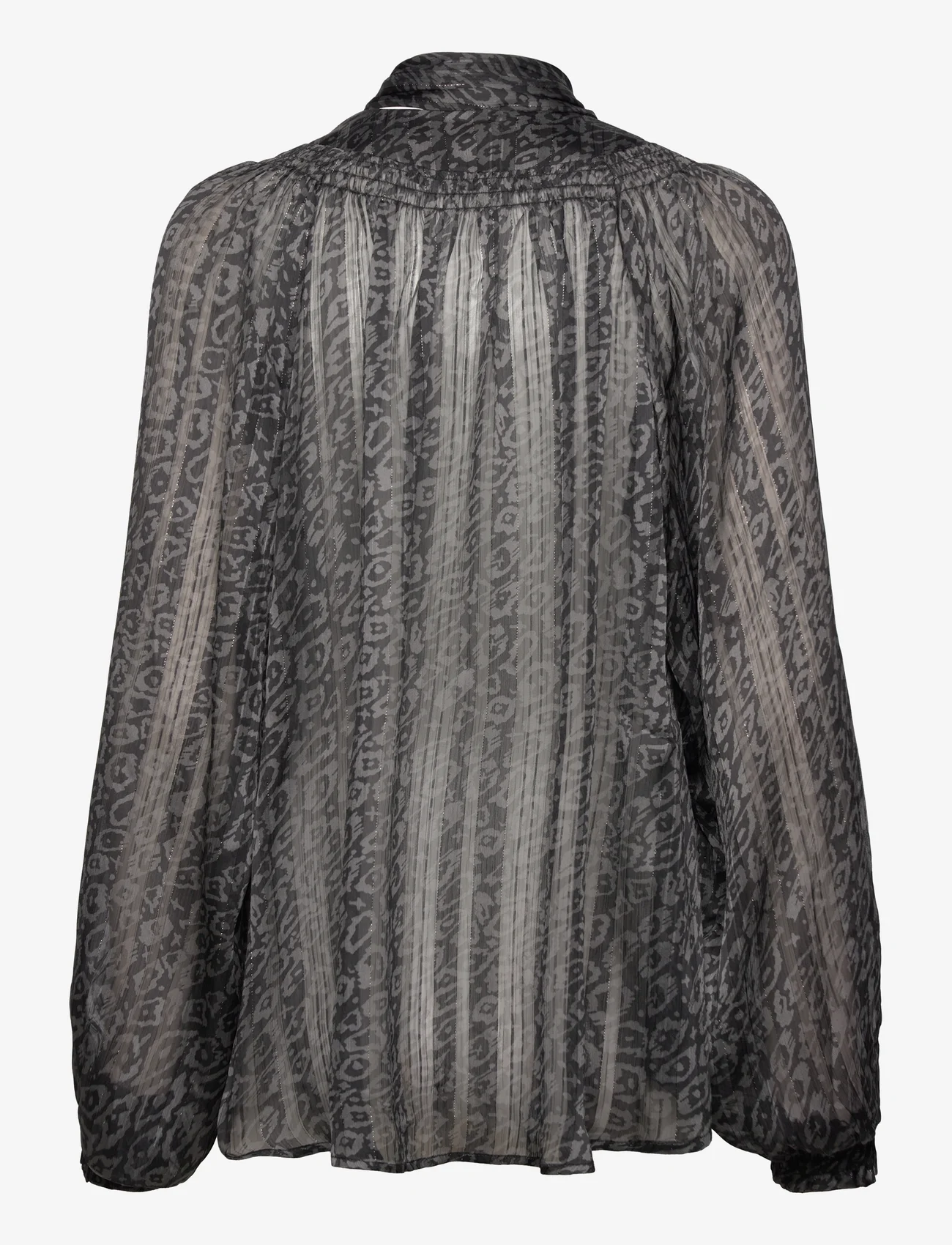 Bruuns Bazaar - MapleBBAlinah blouse - langärmlige blusen - black  print - 1