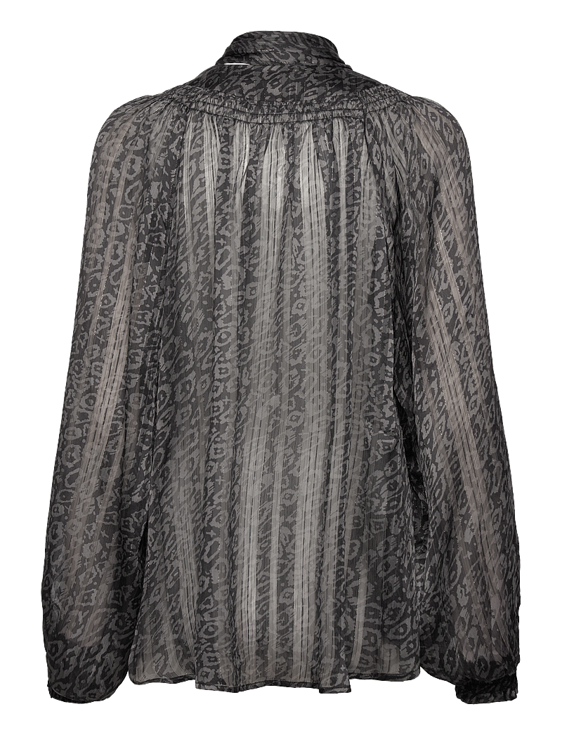 Bruuns Bazaar - MapleBBAlinah blouse - langärmlige blusen - black print - 2