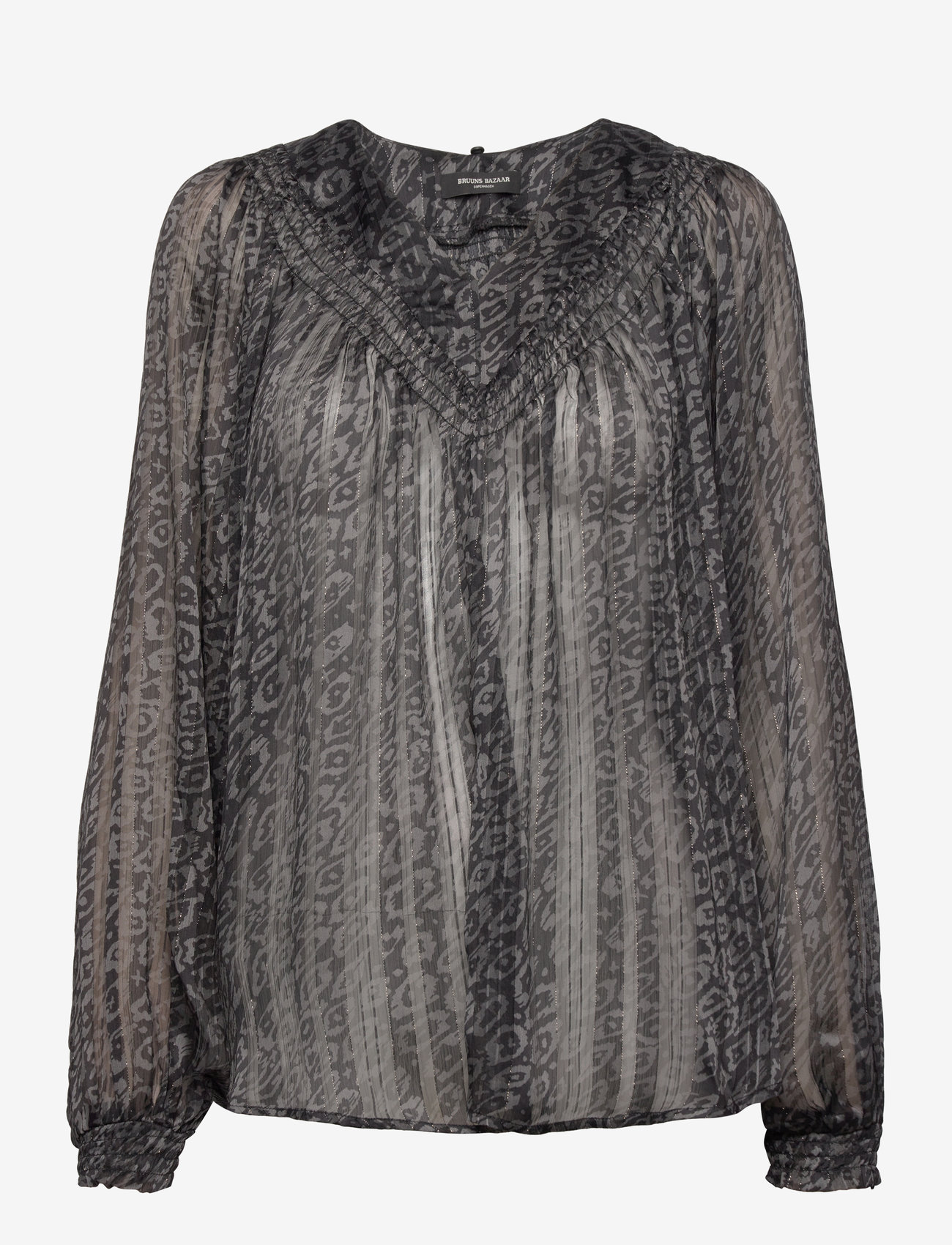 Bruuns Bazaar - MapleBBAlinah blouse - langärmlige blusen - black  print - 2