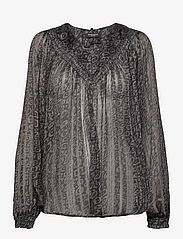 Bruuns Bazaar - MapleBBAlinah blouse - langärmlige blusen - black  print - 2