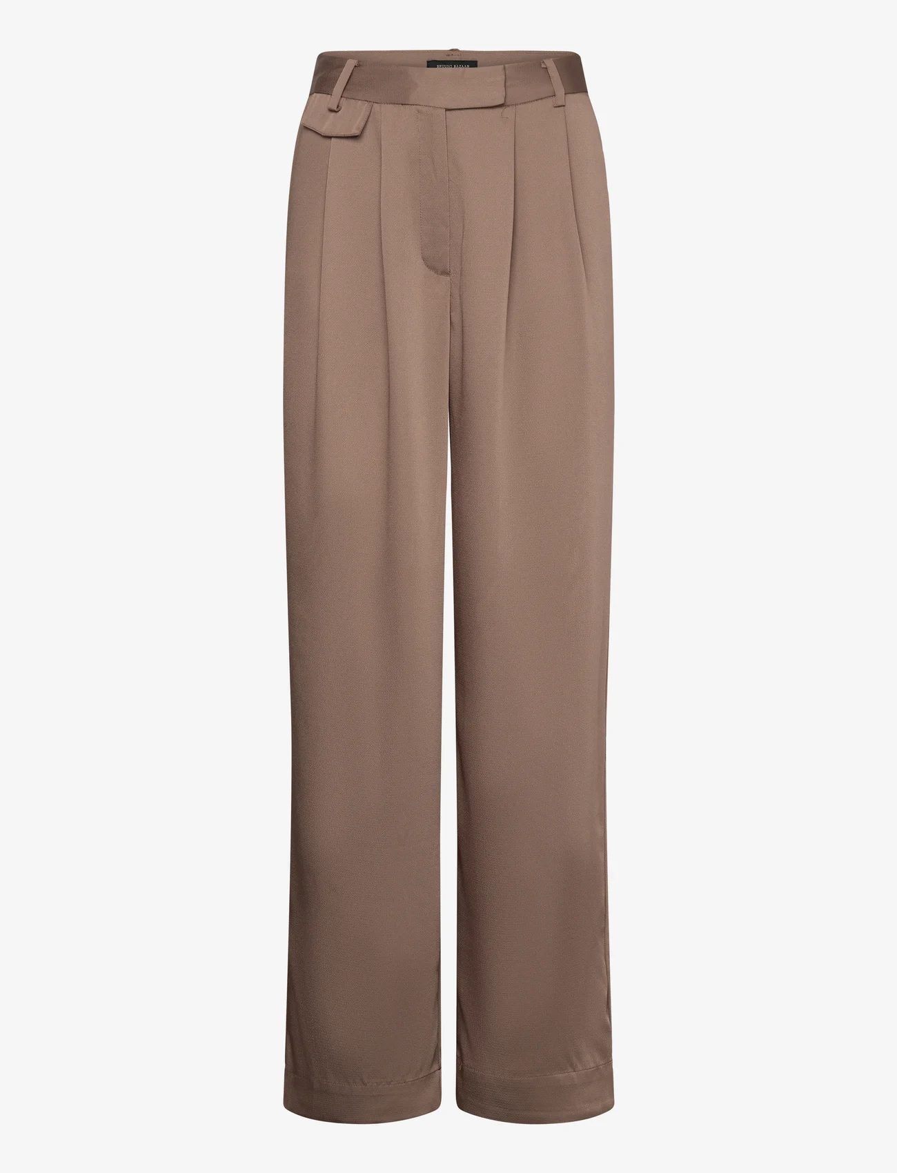 Bruuns Bazaar - CedarsBBCella pants - tailored trousers - roasted grey khaki - 0