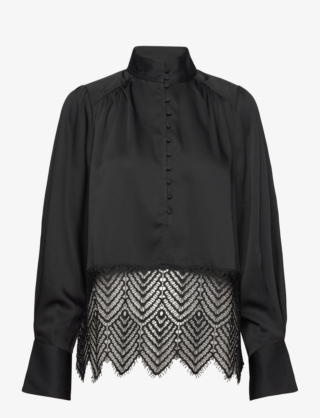 Bruuns Bazaar - CedarsBBChatrina blouse - langärmlige blusen - black - 0