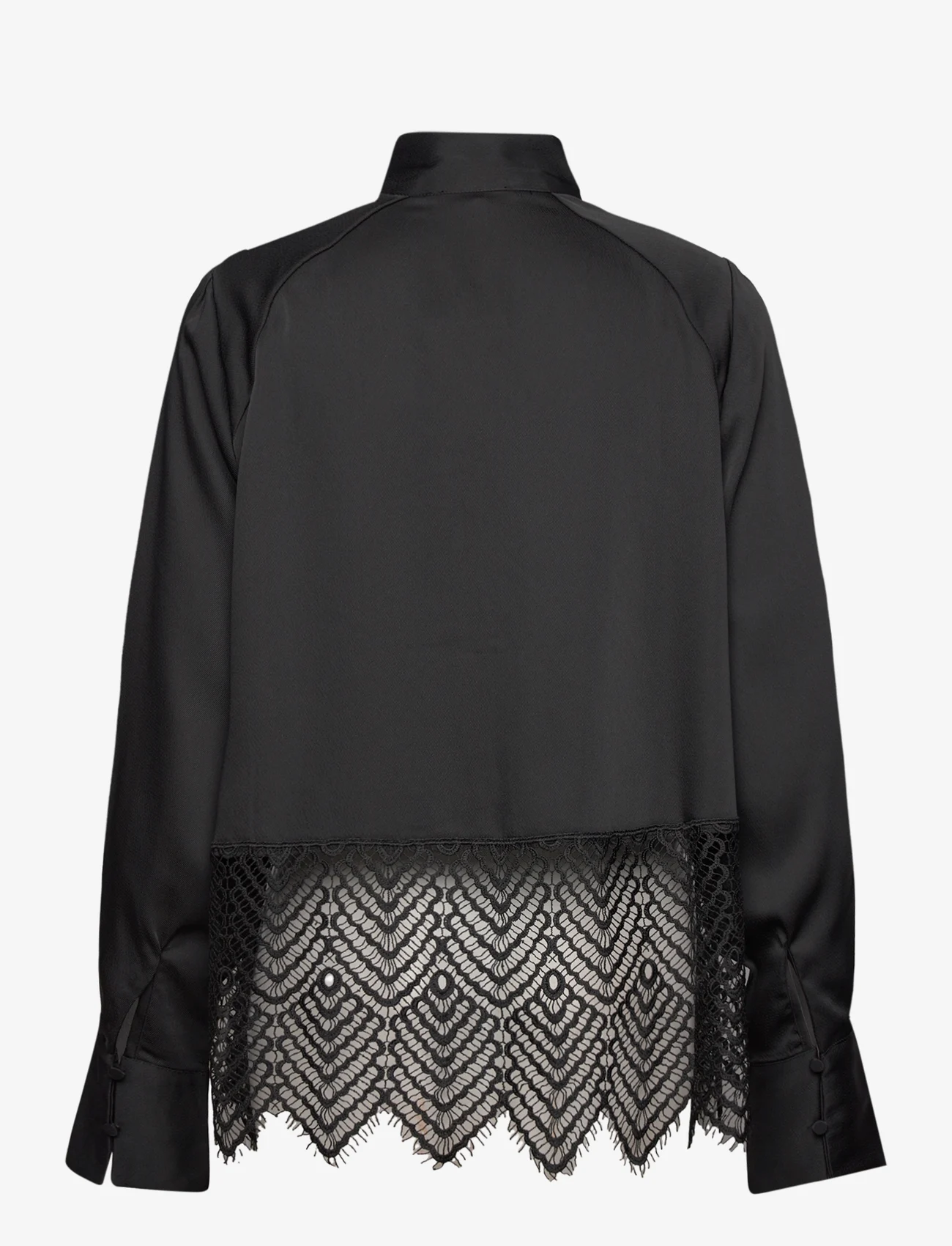 Bruuns Bazaar - CedarsBBChatrina blouse - long-sleeved blouses - black - 1