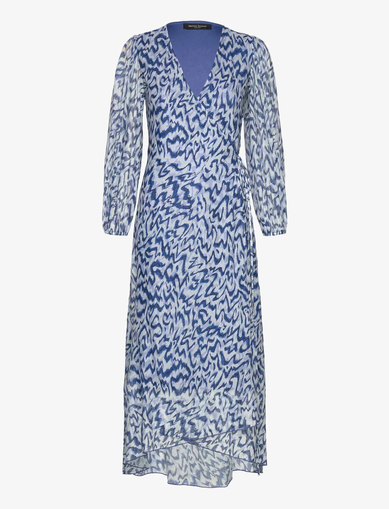 Bruuns Bazaar - Phlox Noriel dress - midiklänningar - blue print - 0