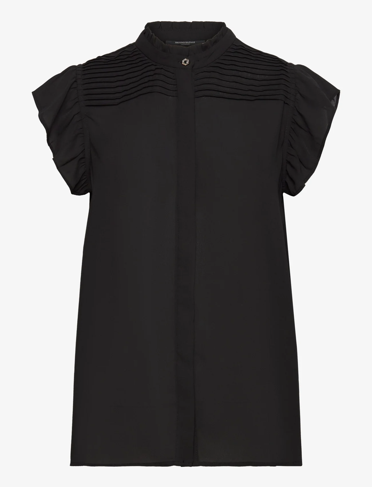 Bruuns Bazaar - CamillaBBNicole shirt - lyhythihaiset puserot - black - 0
