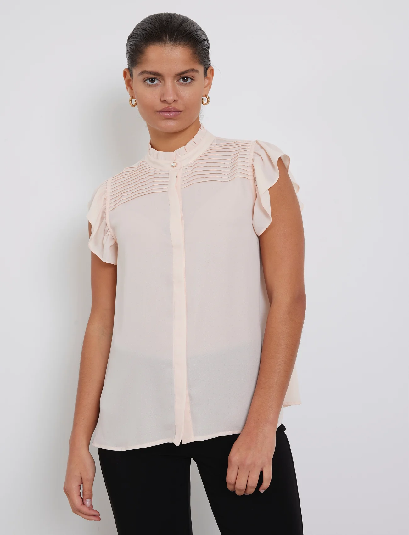Bruuns Bazaar - CamillaBBNicole shirt - bluzki z krótkim rękawem - light peach - 0