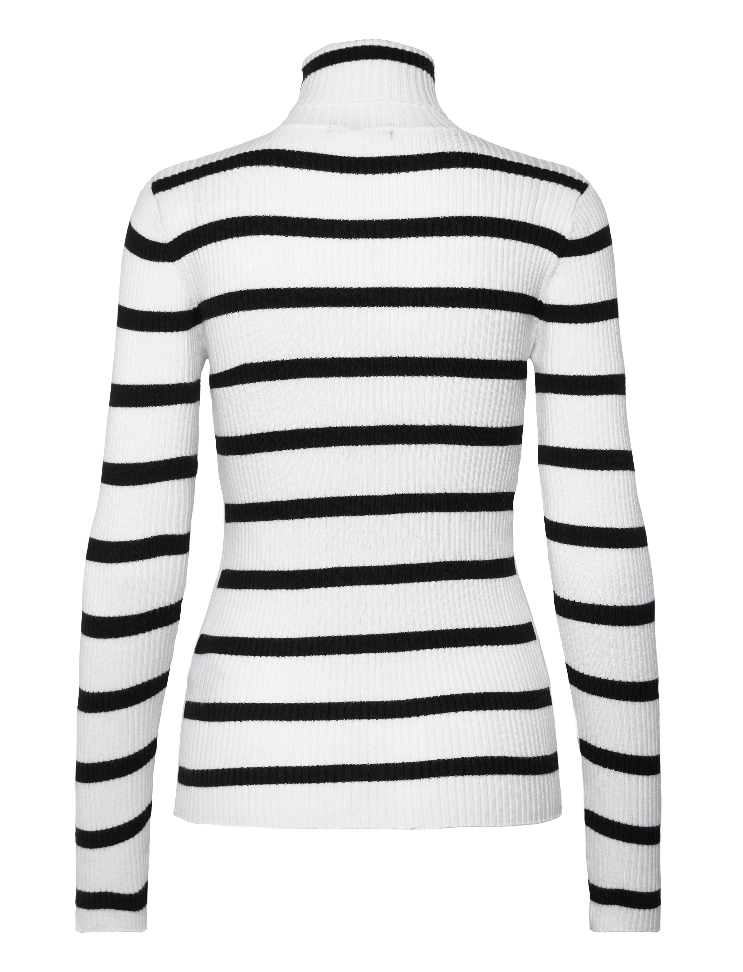 Bruuns Bazaar - EnceliaBBIrena roll neck - snow white w black - 2