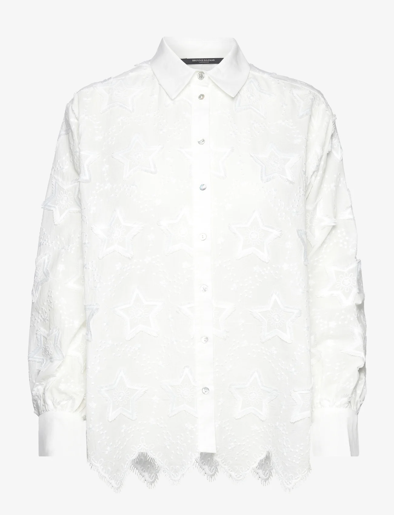 Bruuns Bazaar - CoconutBBFelina shirt - pitkähihaiset paidat - white - 0