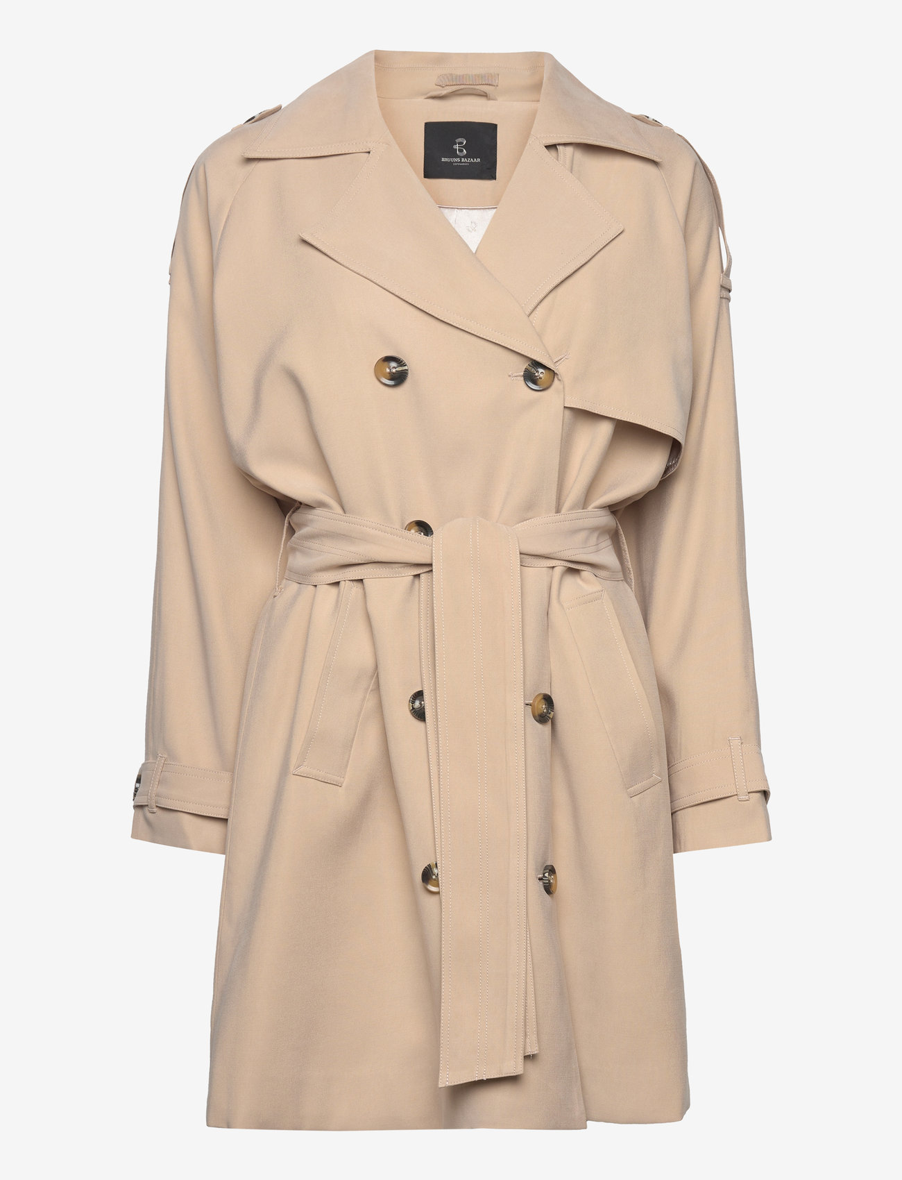 Bruuns Bazaar - BellsBBIdara coat - trench coats - roasted grey khaki - 0