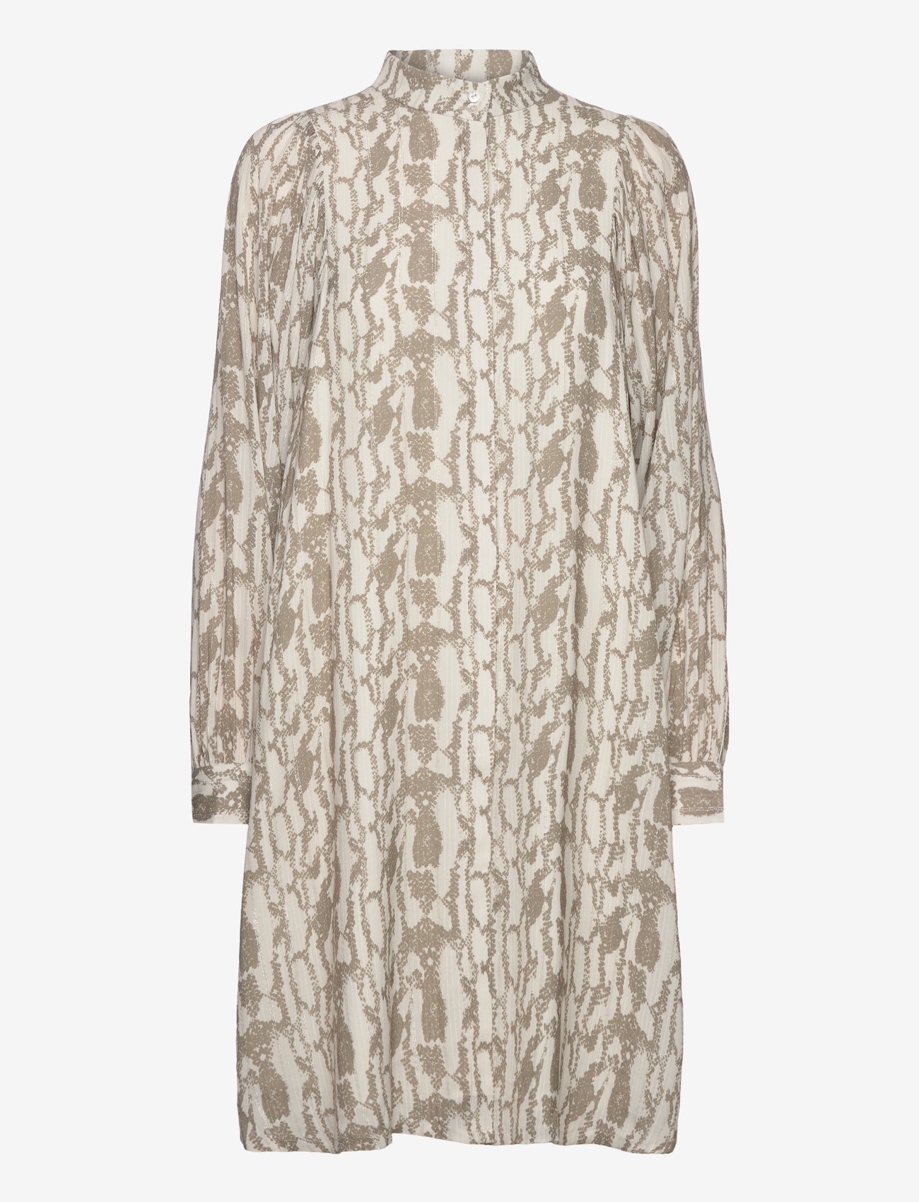 Bruuns Bazaar - BarbareaBBPhilina dress - skjortekjoler - khaki snake print - 1