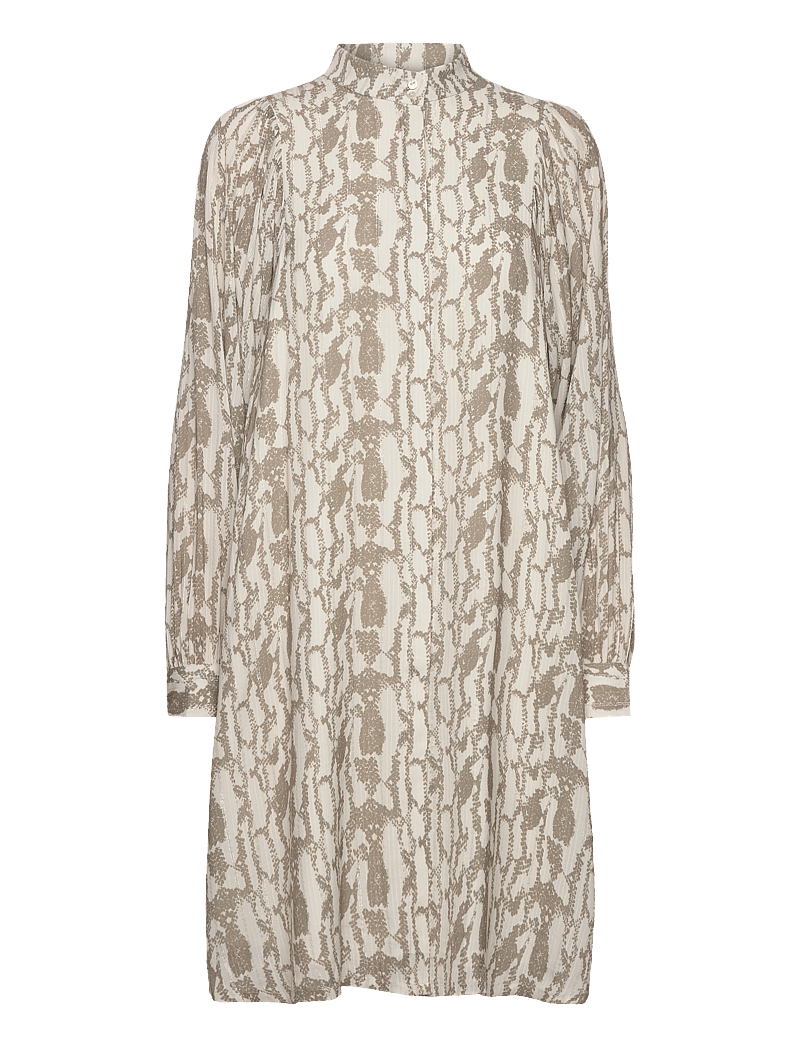 Bruuns Bazaar - BarbareaBBPhilina dress - skjortekjoler - khaki snake print - 1