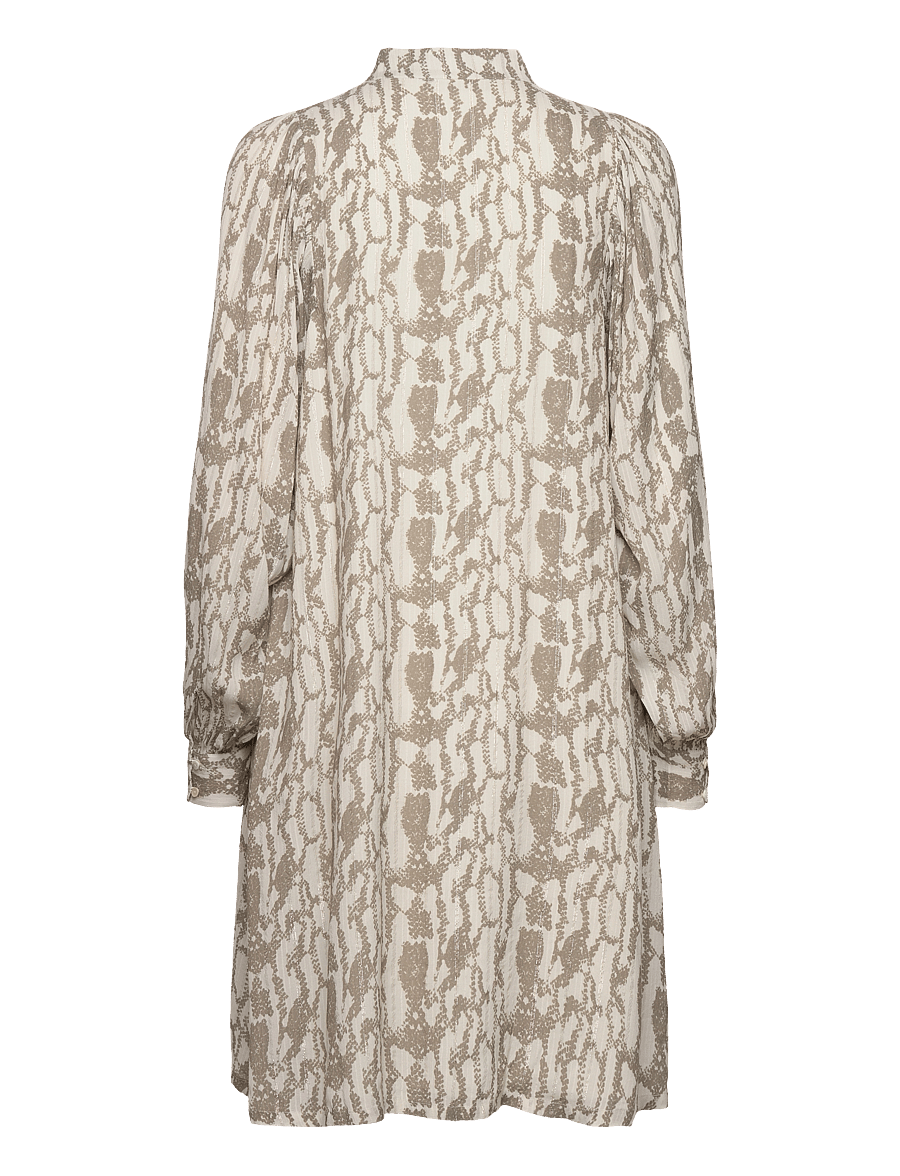 Bruuns Bazaar - BarbareaBBPhilina dress - skjortekjoler - khaki snake print - 2