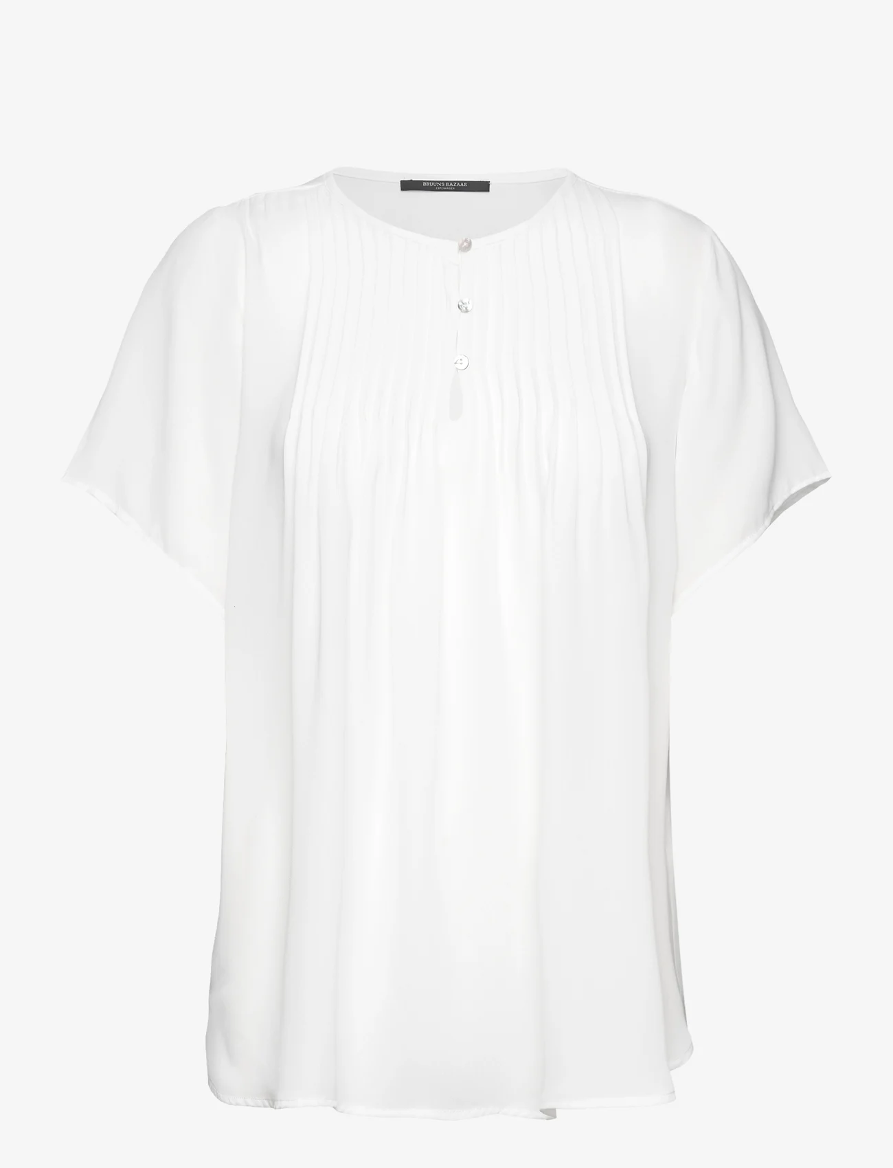 Bruuns Bazaar - CamillaBBCathrin blouse - short-sleeved blouses - snow white - 1