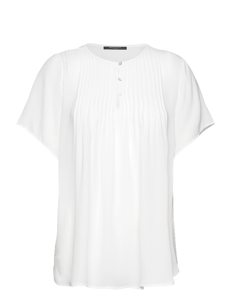 Bruuns Bazaar - CamillaBBCathrin blouse - short-sleeved blouses - snow white - 1