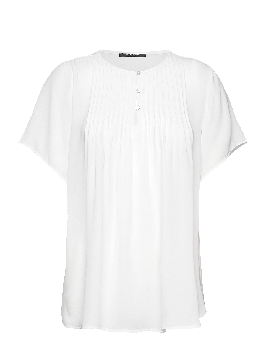Bruuns Bazaar - CamillaBBCathrin blouse - kurzärmelige blusen - snow white - 1