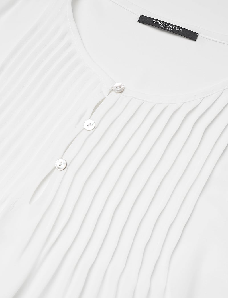 Bruuns Bazaar - CamillaBBCathrin blouse - short-sleeved blouses - snow white - 3