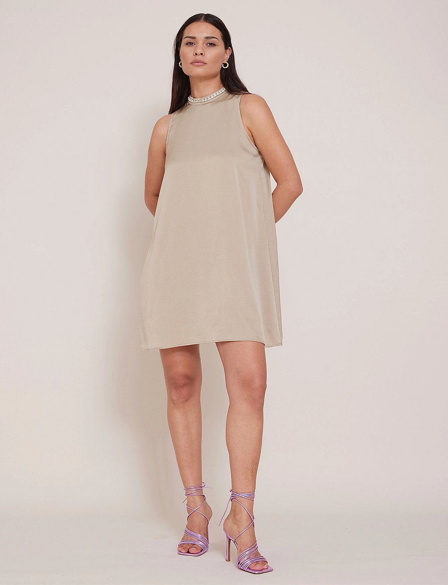 Bruuns Bazaar - AcaciaBBNarin dress - festklänningar - plaza taupe - 0