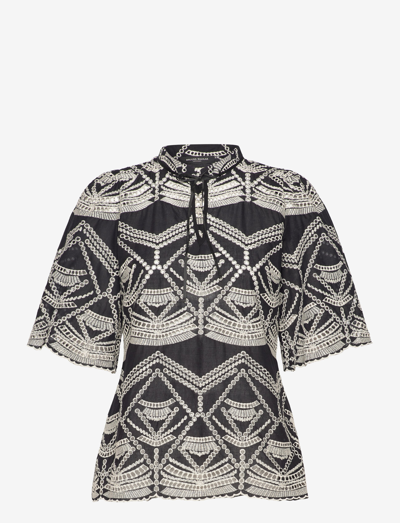 Bruuns Bazaar - ArvensisBBLarin shirt - kortärmade blusar - black/cream - 1