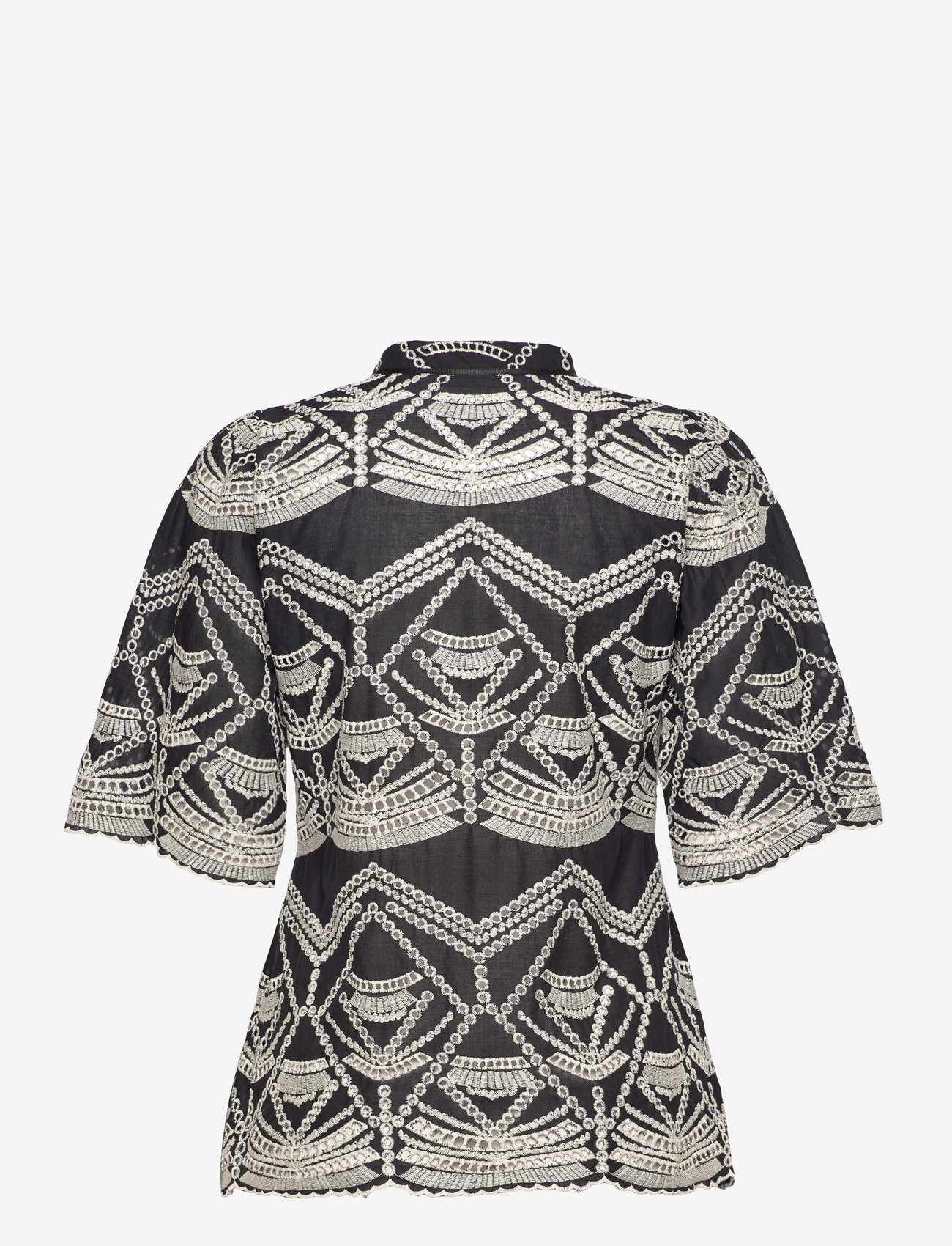 Bruuns Bazaar - ArvensisBBLarin shirt - kortärmade blusar - black/cream - 2