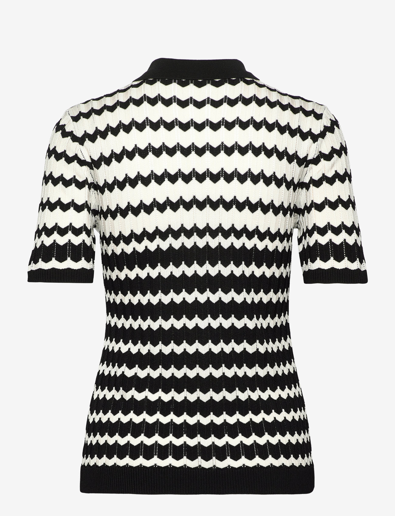 Bruuns Bazaar - RiversBBKatalin knit polo - striktrøjer - white cream/black - 2