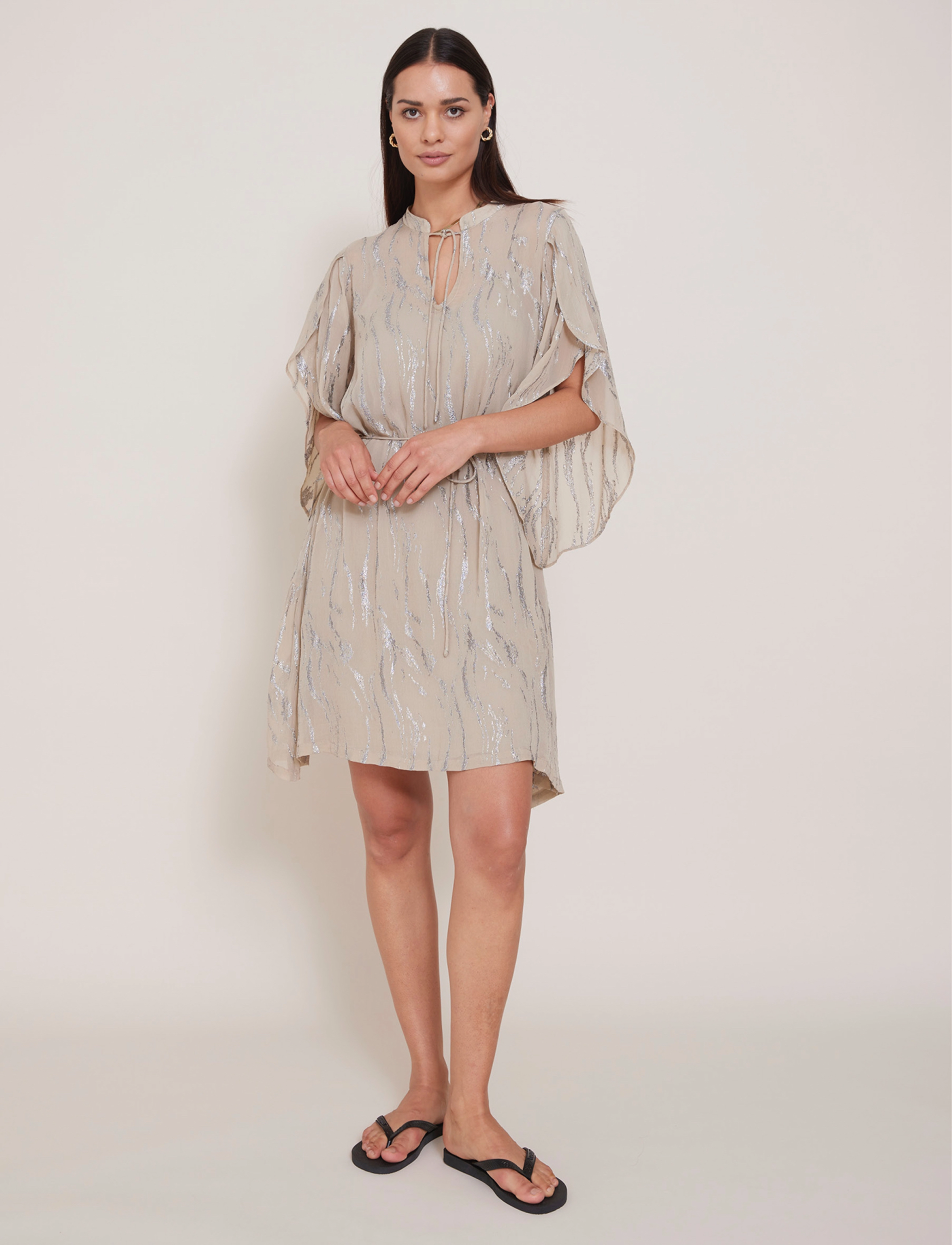 Bruuns Bazaar Odiabbparez Dress, 40, Dresses, Beige - Knee-length & Midi, Frauen