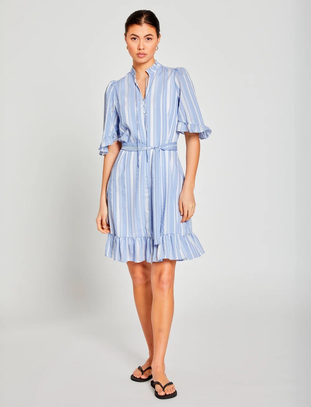 Bruuns Bazaar - SwiniesBBMathilde dress - sommerkjoler - blue stripe - 0