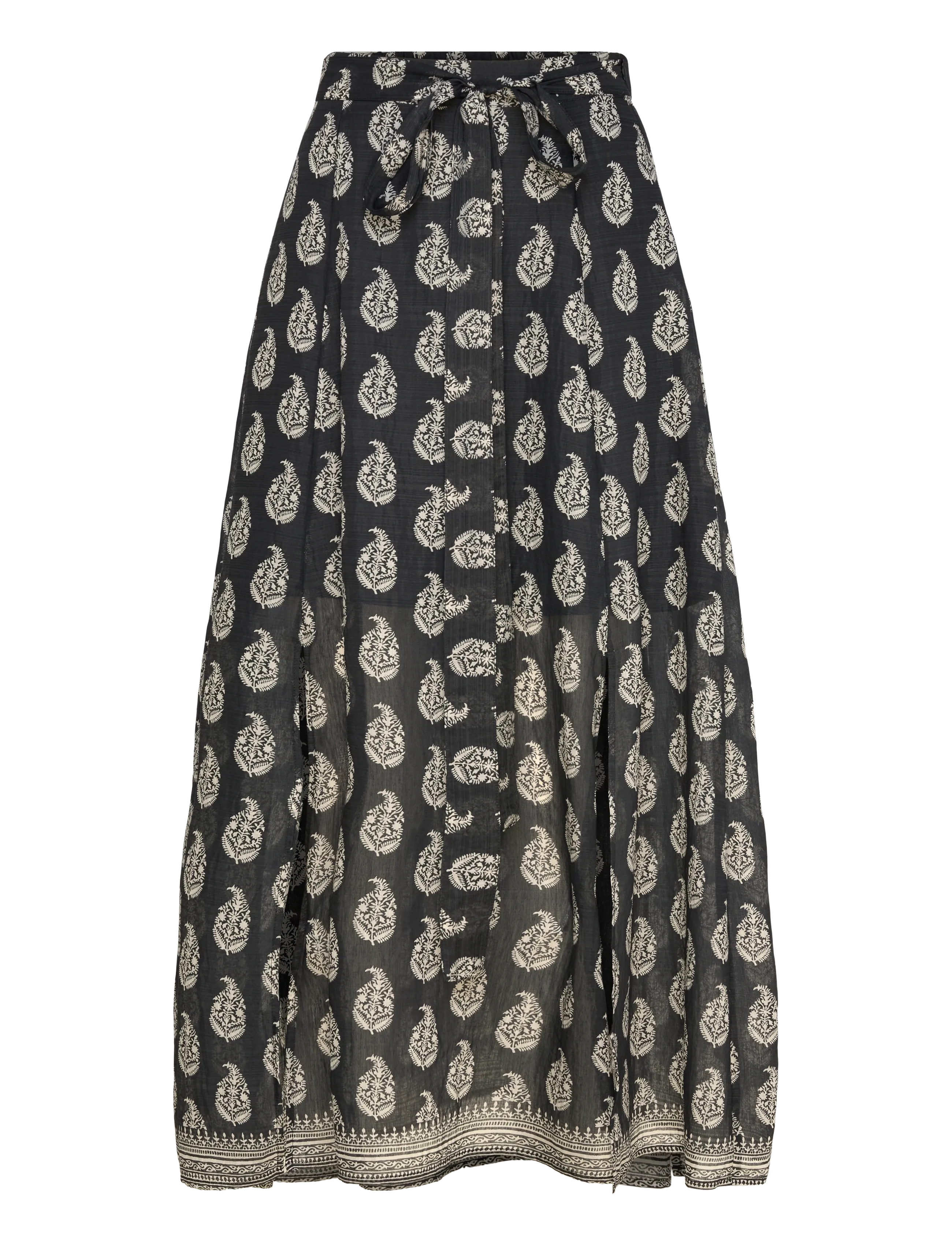 Bruuns Bazaar DuscleBBMaela skirt - Maxi nederdele - BLACK/CREAM / black