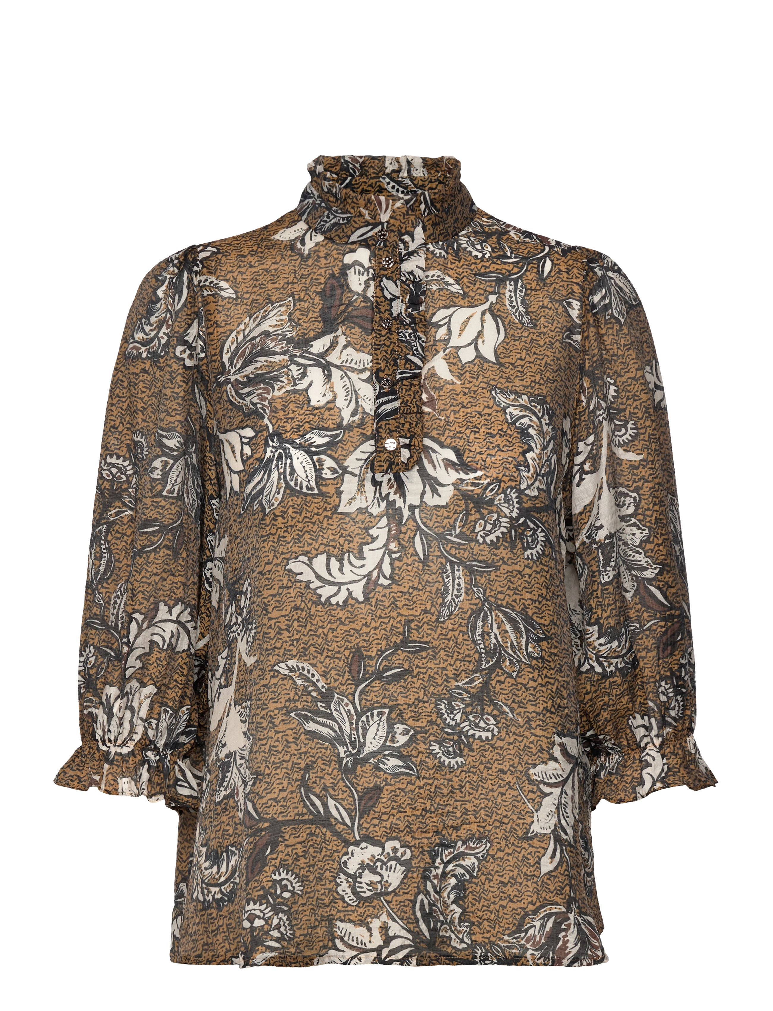 BRUUNS BAZAAR Dusclebbmorea Bluse Braun - 34 - Damen