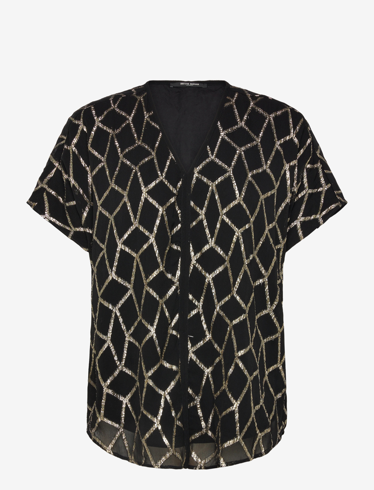 Bruuns Bazaar - ScomeBBPhinas blouse - lühikeste varrukatega pluusid - black - 0