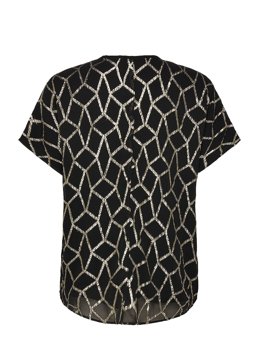 Bruuns Bazaar - ScomeBBPhinas blouse - kurzärmelige blusen - black - 1