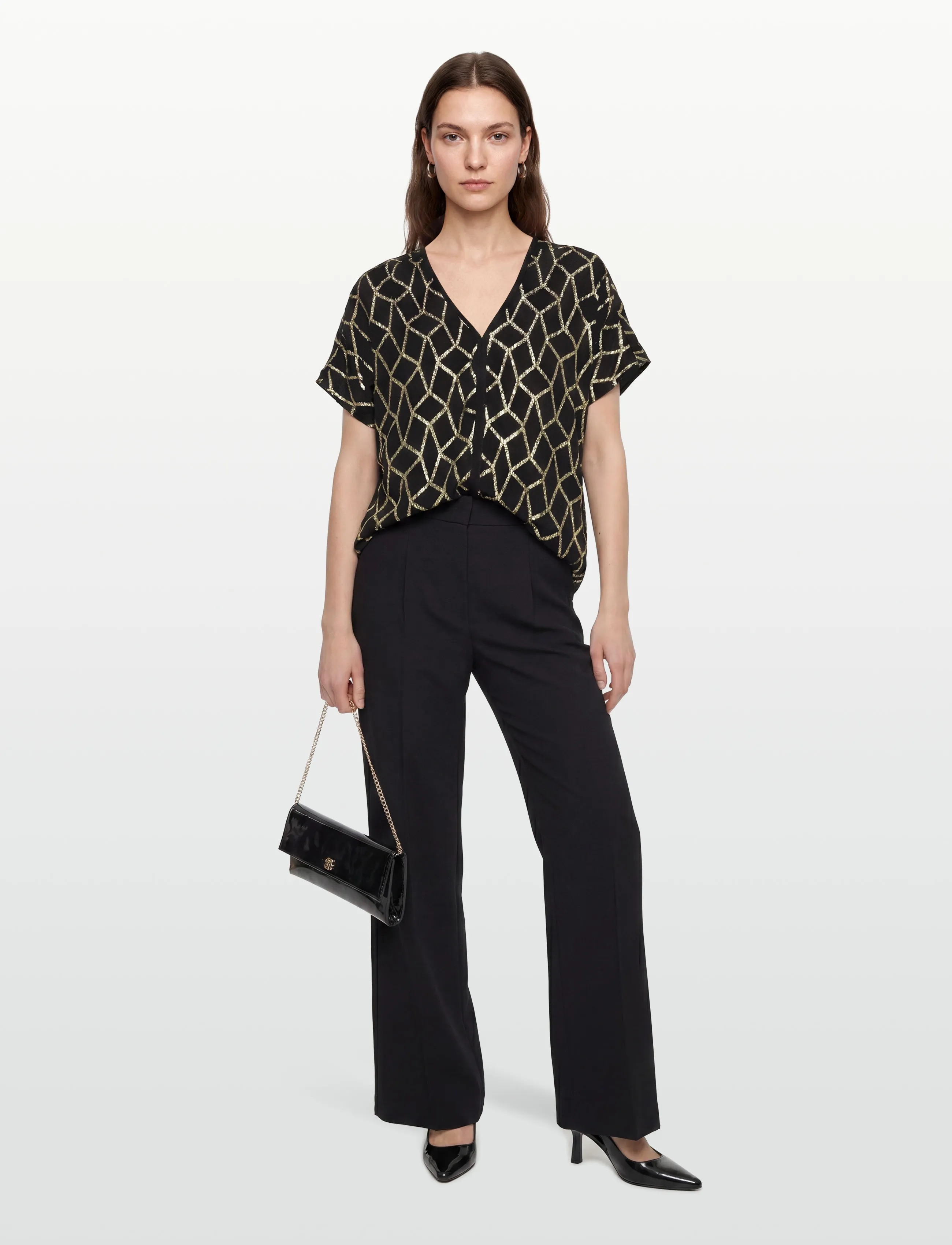 Bruuns Bazaar ScomeBBPhinas blouse - Kortärmade blusar - BLACK / black