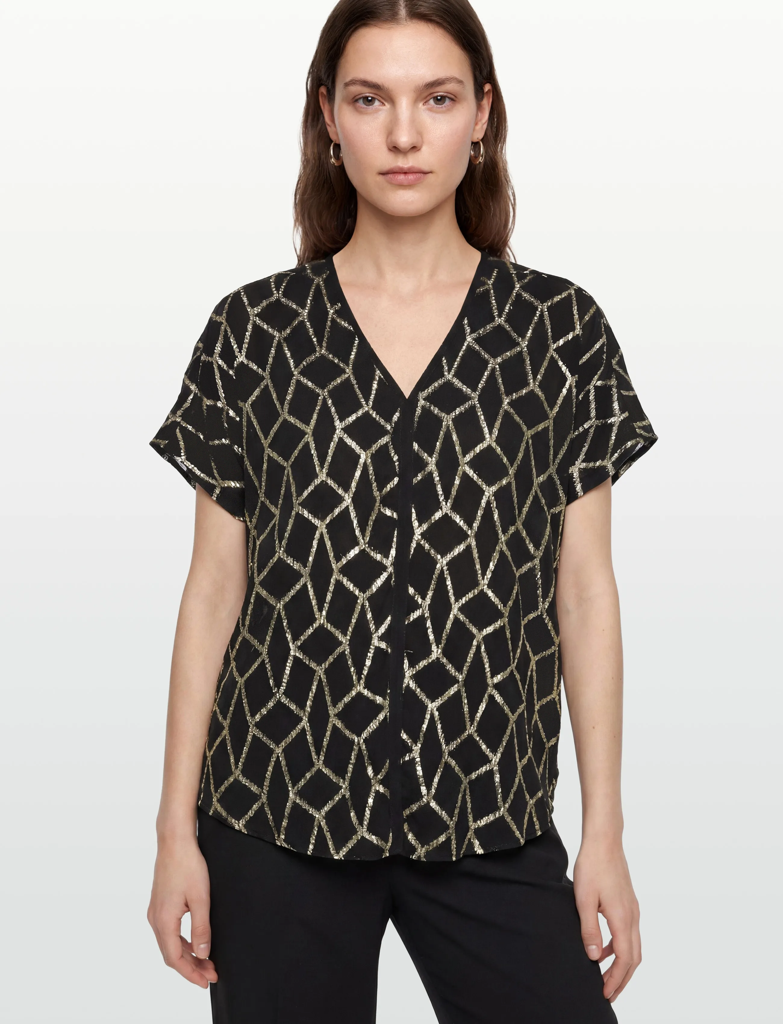 Bruuns Bazaar - ScomeBBPhinas blouse - lühikeste varrukatega pluusid - black - 3