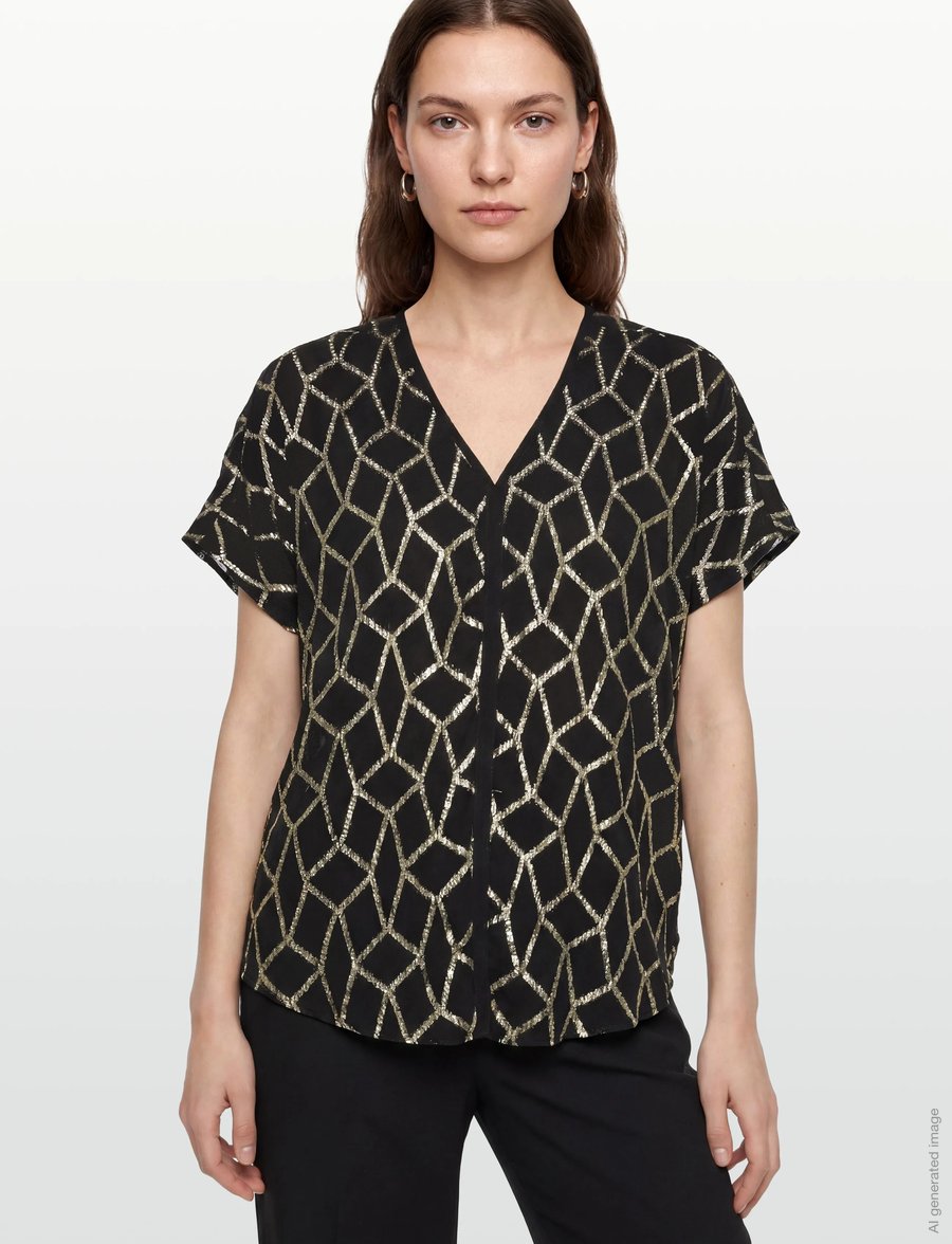 Bruuns Bazaar - ScomeBBPhinas blouse - kurzärmelige blusen - black - 3