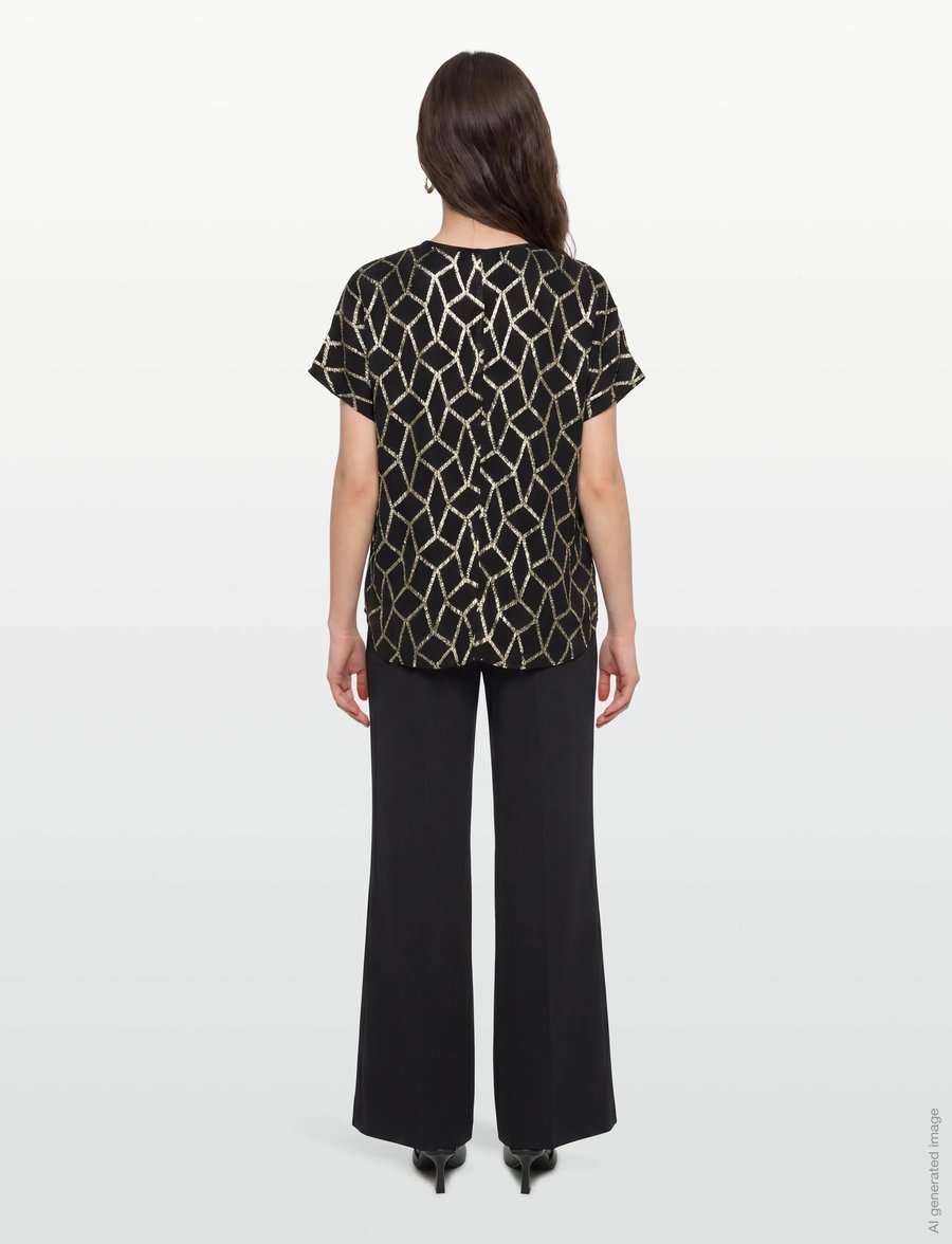 Bruuns Bazaar - ScomeBBPhinas blouse - kurzärmelige blusen - black - 4