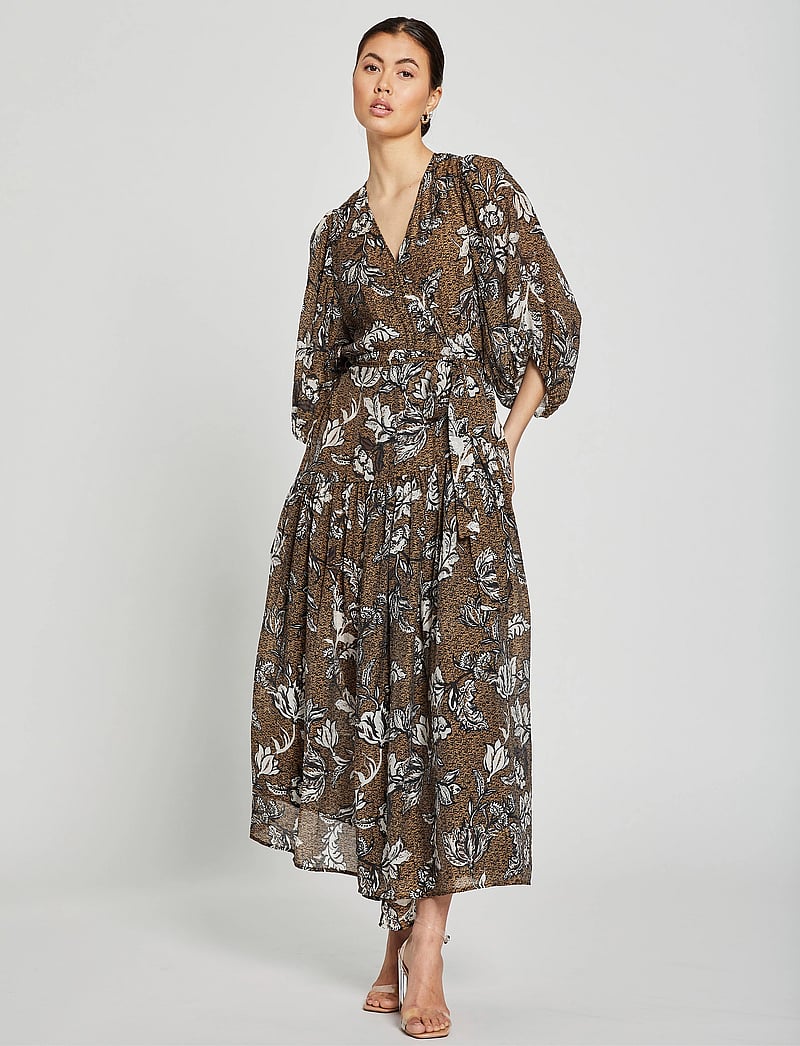 Bruuns Bazaar - DuscleBBHanie dress - suvekleidid - brown flower print - 0