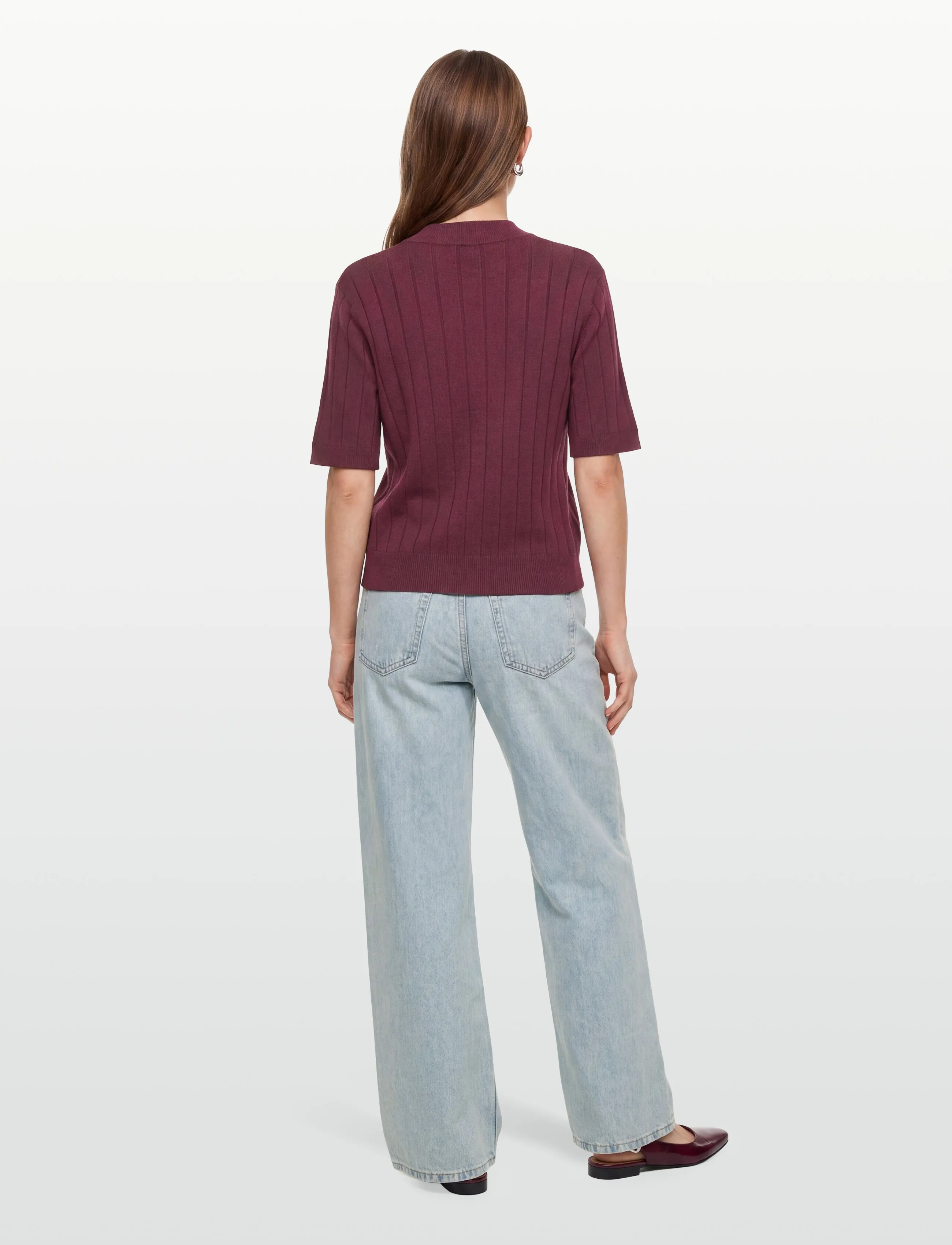 Bruuns Bazaar - AnemoneBBGlady knit - stickade tröjor - bordeaux - 4