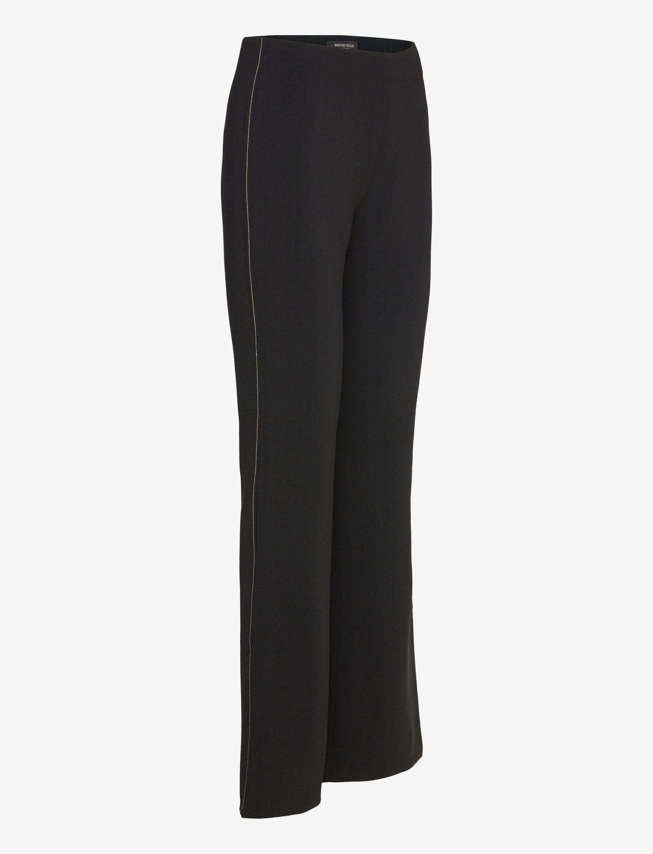Bruuns Bazaar - BrassicaBBLyas Stitch pants - schlaghose - black with white stitches - 3