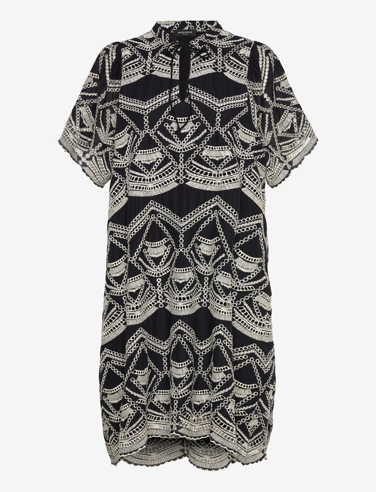 Bruuns Bazaar - ArvensisBBJulia dress - midi kjoler - black/cream - 0