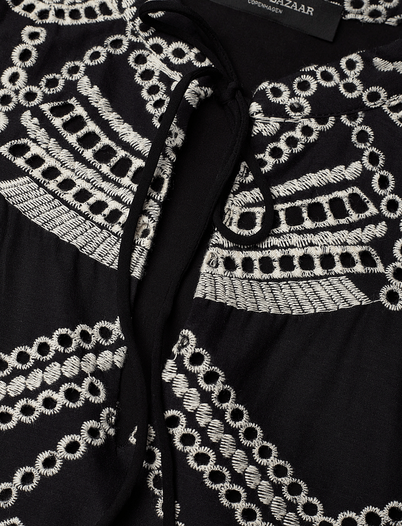 Bruuns Bazaar - ArvensisBBJulia dress - sommarklänningar - black/cream - 2