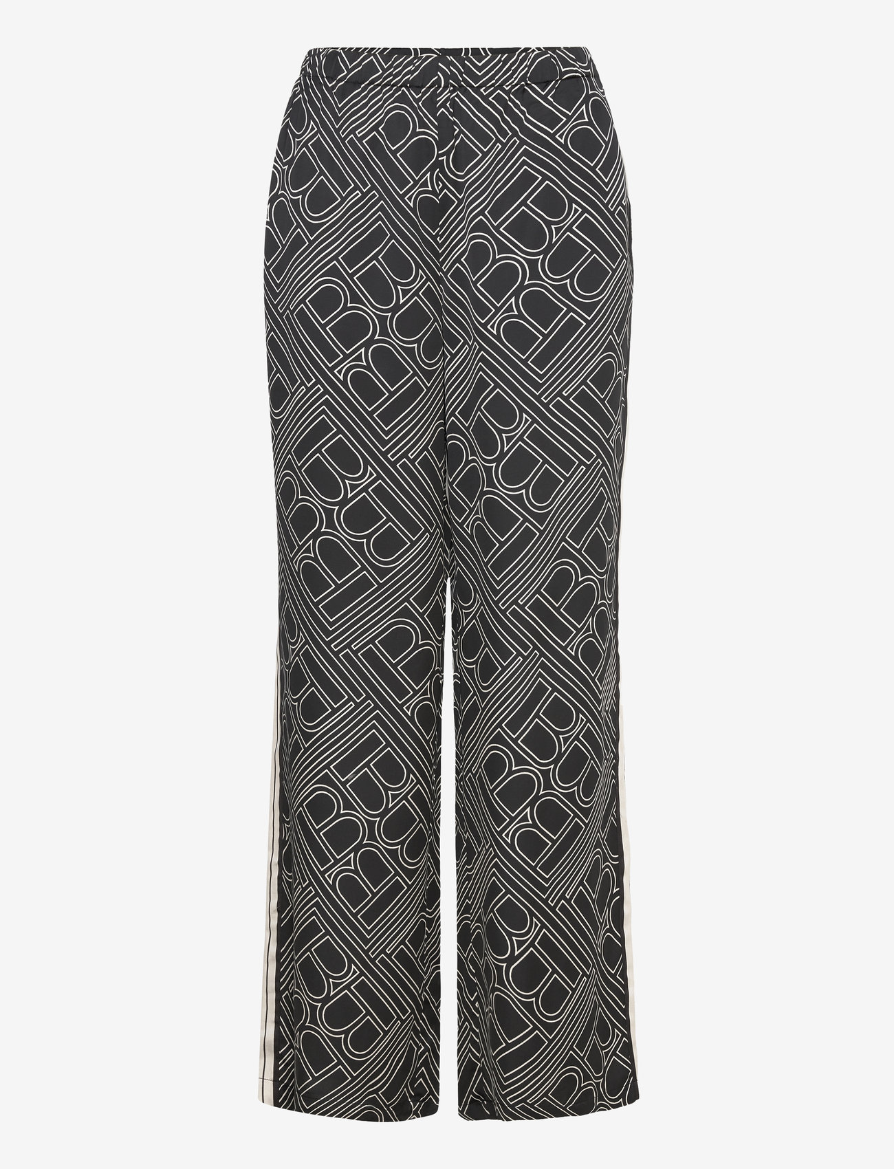 Bruuns Bazaar - FloretBBRina pants - sirge säärega püksid - dark logo print - 1