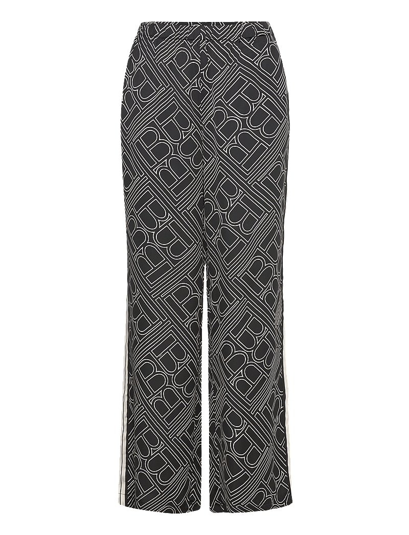 Bruuns Bazaar - FloretBBRina pants - sirge säärega püksid - dark logo print - 1