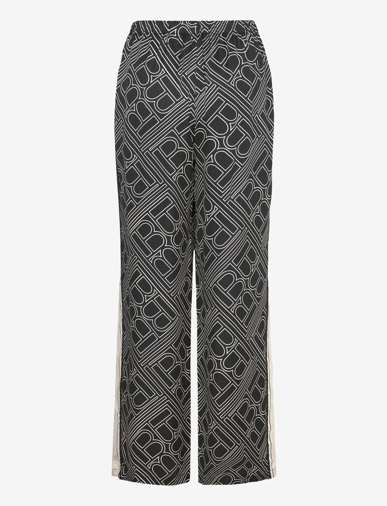 Bruuns Bazaar - FloretBBRina pants - sirge säärega püksid - dark logo print - 2