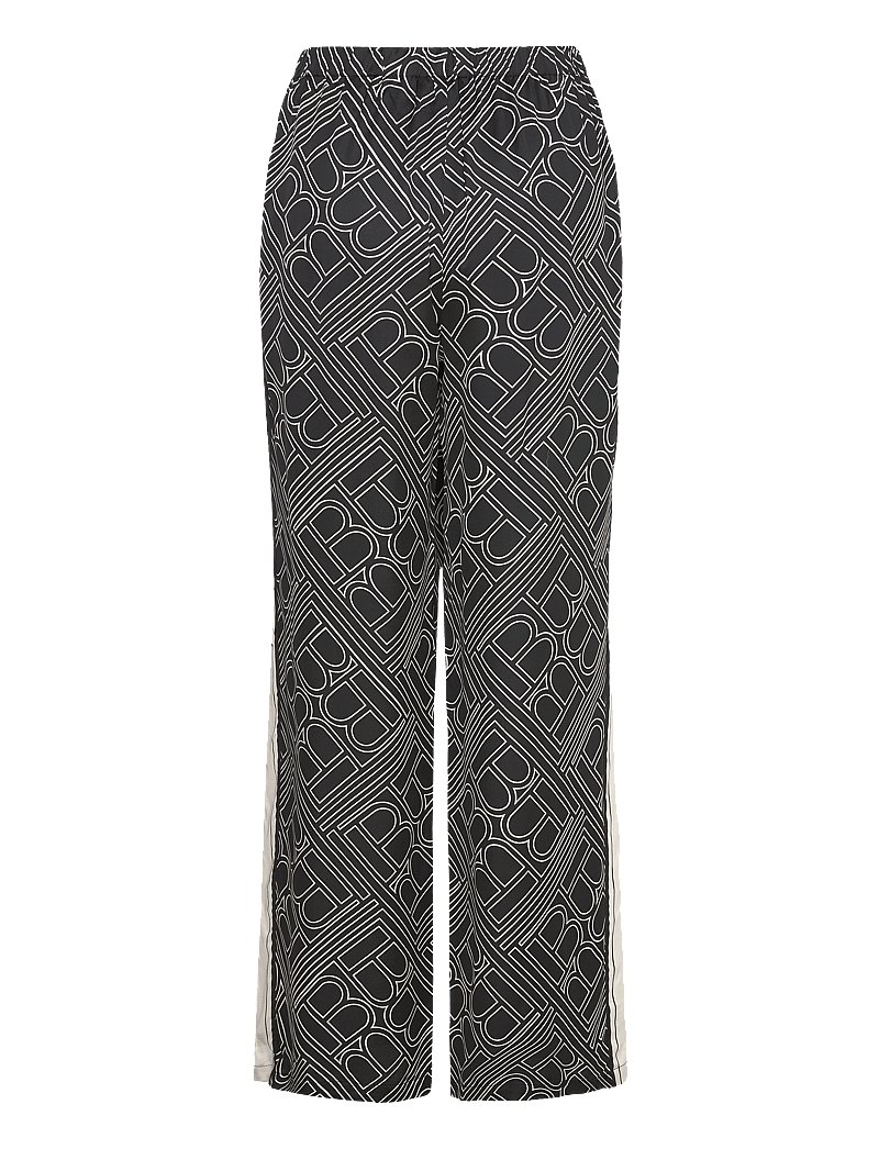 Bruuns Bazaar - FloretBBRina pants - sirge säärega püksid - dark logo print - 2