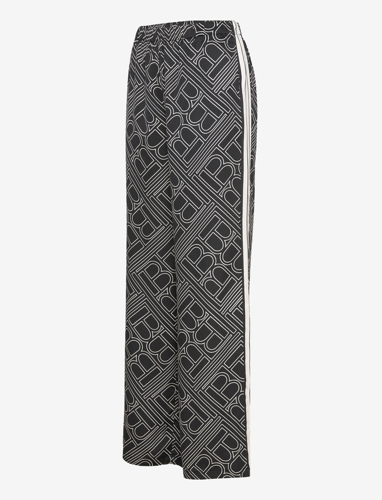 Bruuns Bazaar - FloretBBRina pants - sirge säärega püksid - dark logo print - 4